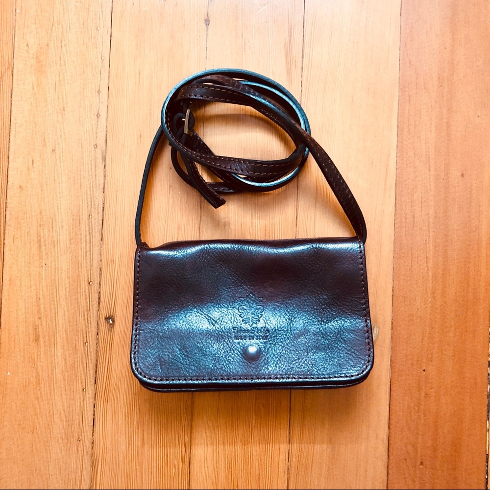 Vera Pella Italian leather crossbody purse